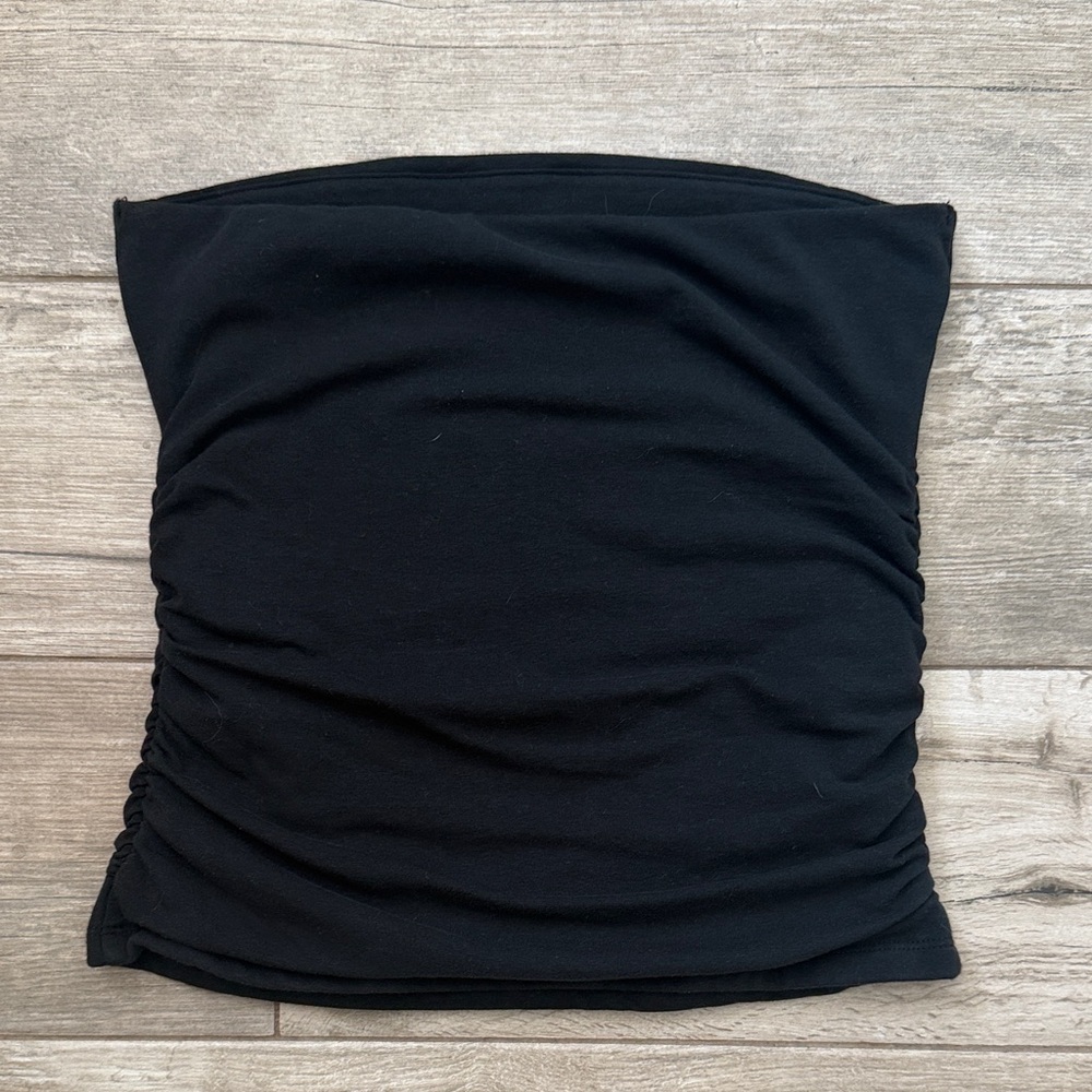 NWOT-Abercrombie & Fitch Black Strapless Ruched Tube Top